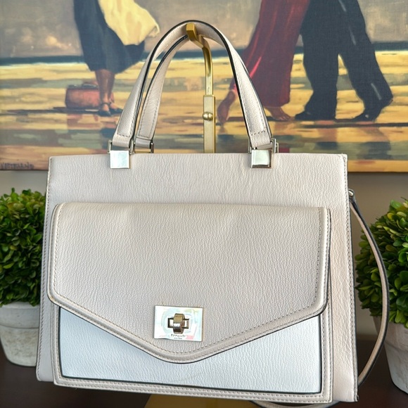 KATE SPADE ♠️ New York "CHANTELLE" WALTER PLACE PEBBLE LEATHER SATCHEL BAG GUC - Picture 4 of 16